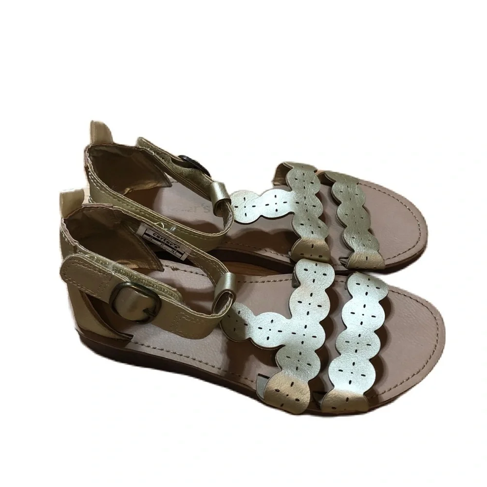 Carter’s Gold Gladiator Sandals Sz 13 Kids Girls Open Toe Shoe